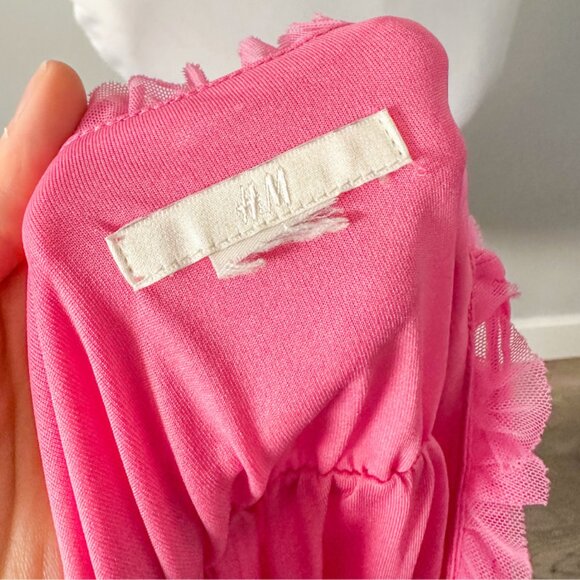 H&M Pink Ruffle Midi Dress - Picture 5 of 12